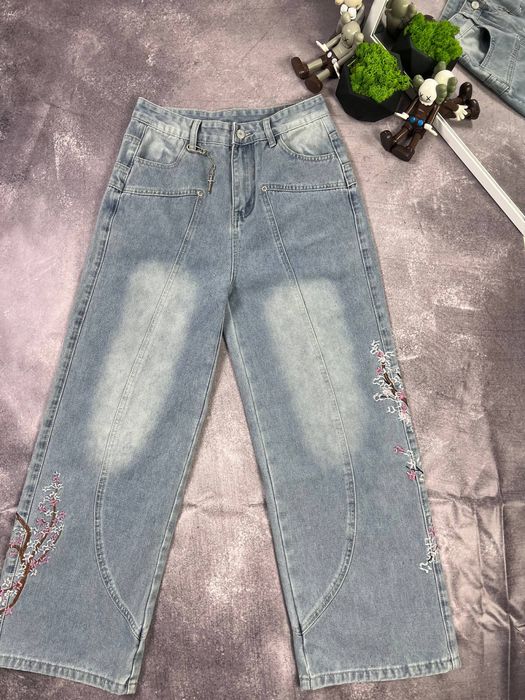 ‼️ХІТ СЕЗОНУ‼️ Джинси Sacura (baggy flared сакура широкі штани)