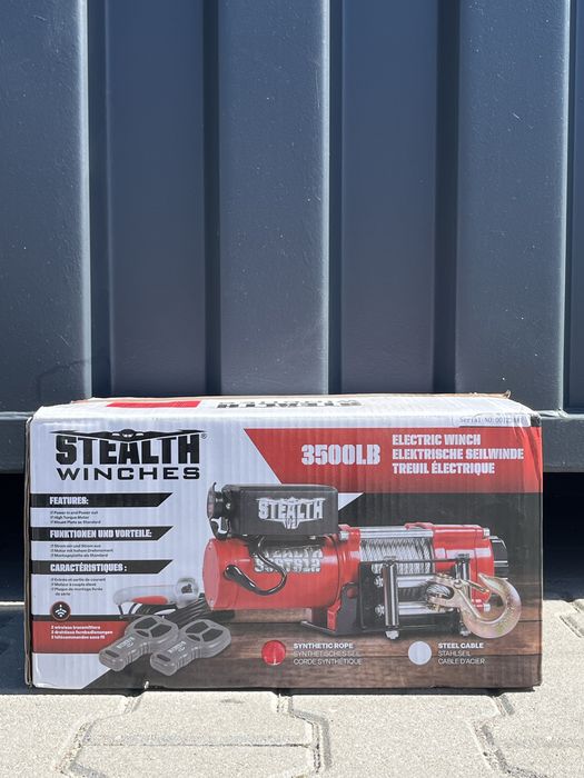 NOWA Wyciągarka / Wciągarka samochodowa terenowa do quada 4x4 offroad ze stalową linką 1500kg uciągu