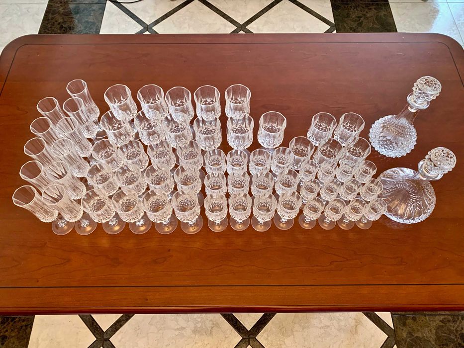 Serviço de Copos e Garrafas Cristal d'Arques