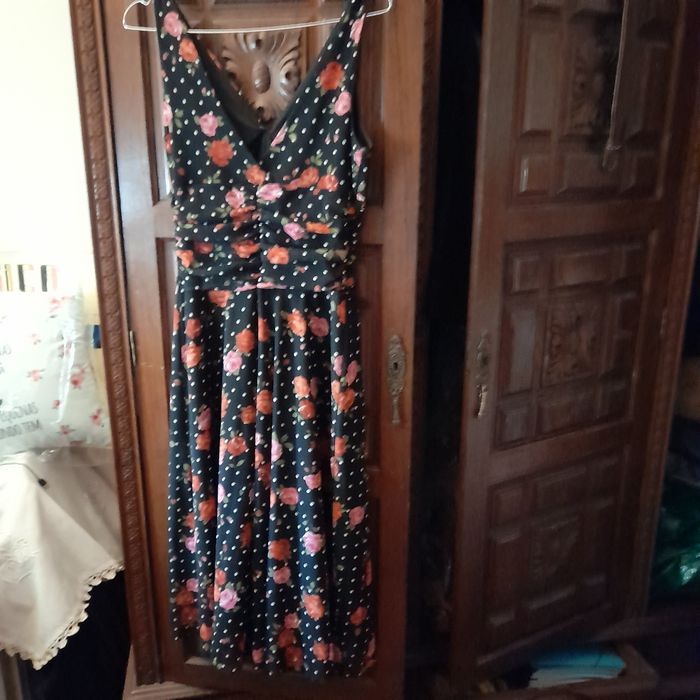 Vestido Vintage, decote V