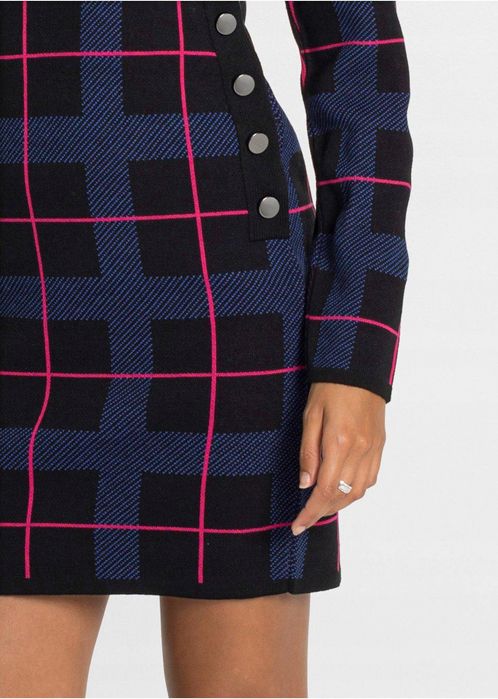 B.P.C sukienka dzianinowa w kratę 36/38.