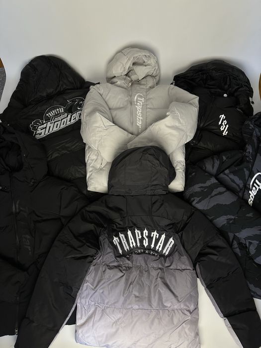 Trapstar чорная куртка пуховик курточка черная shooters black drill L