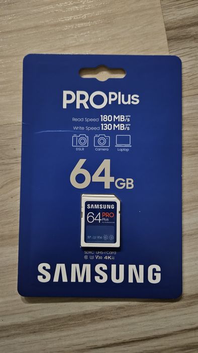 Nowa karta pamięci SD Samsung PRO Plus 64gb V30
