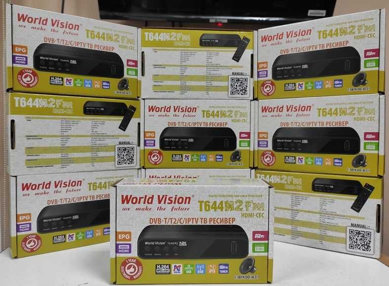 ‼️НОВА‼️Приставка Т2 ресивер тюнер World Vision T644M2 FM гарантія рік
