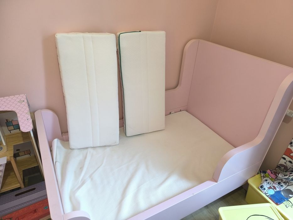 IKEA BUSUNGE Rozsuwana rama łóżka biała 80x200 cm