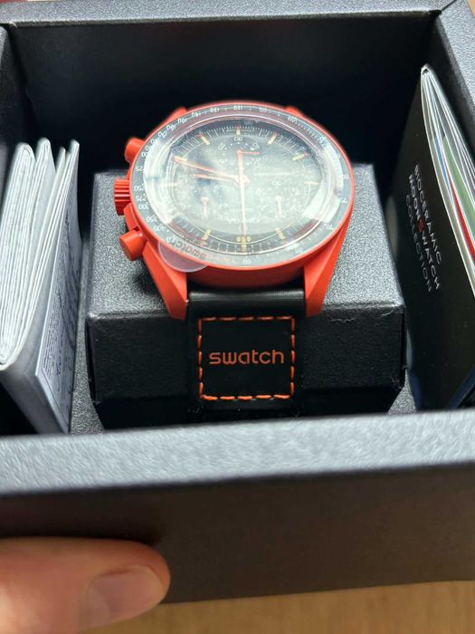 Omega Swatch Bioceramic Moonswatch Mission On Earth Lava Nowy