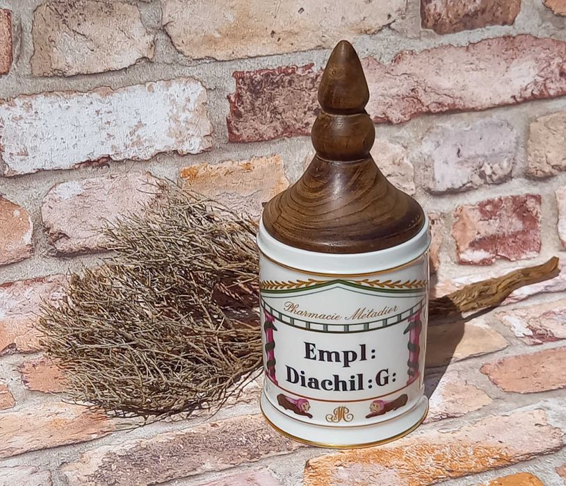 Porcelanowy pojemnik apteczny - sygnowany Limoges