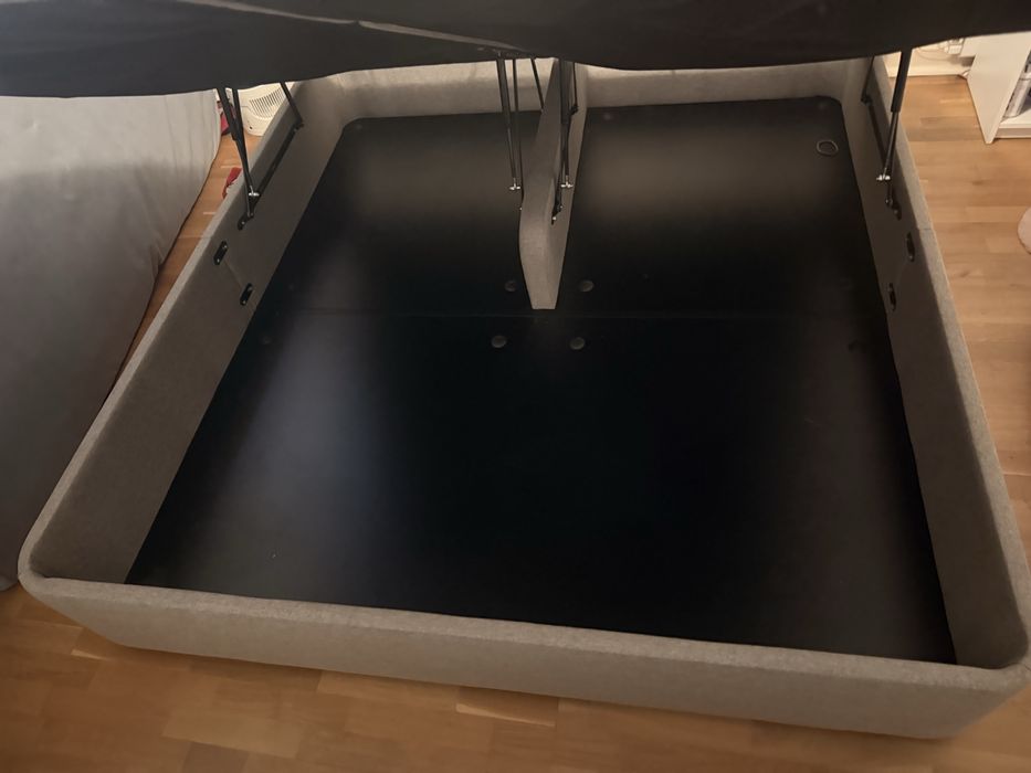 Cama bau + cabeceira + colchao tamanho  king size 180x200