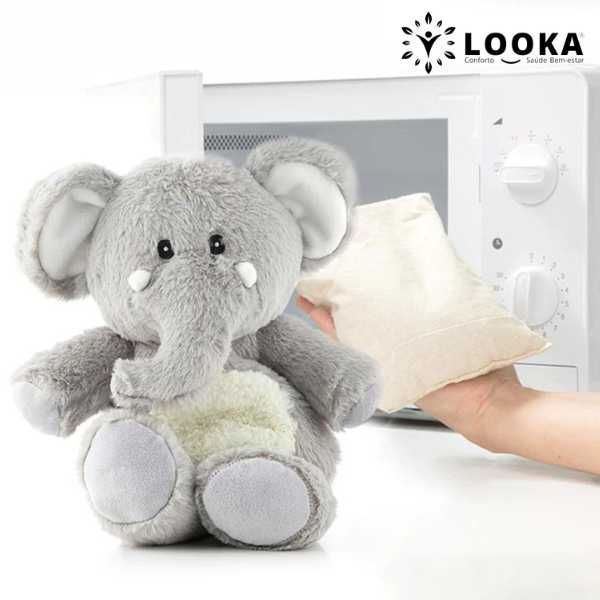 Elefante de Peluche com Efeito Quente e Frio