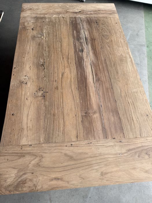 Duża ława stolik kawowy drewniana przesuwne stara retro vintage rustic