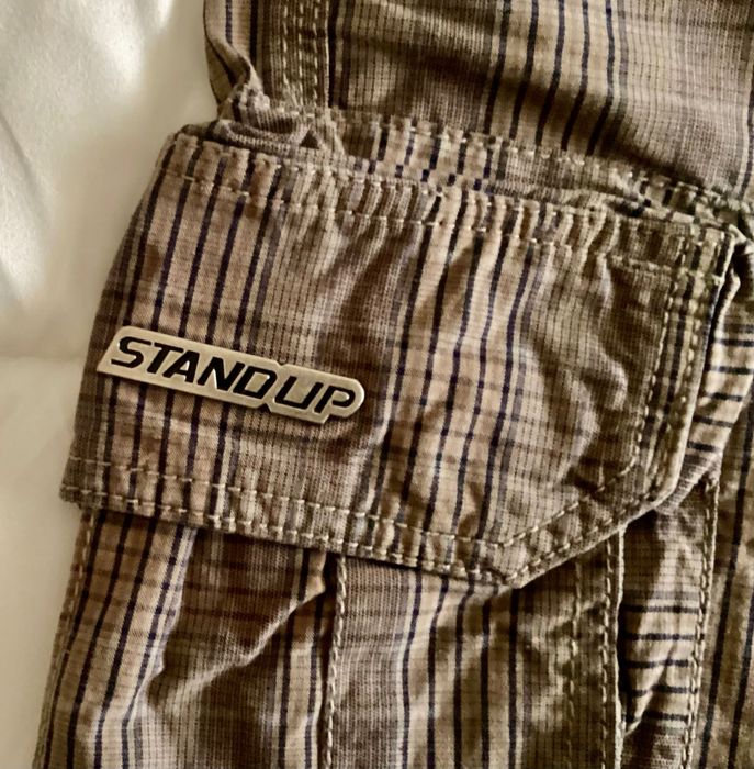 Calções Streetwear castanhos/xadrez da Stand Up