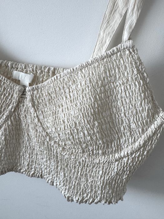 H&M marszczony crop top