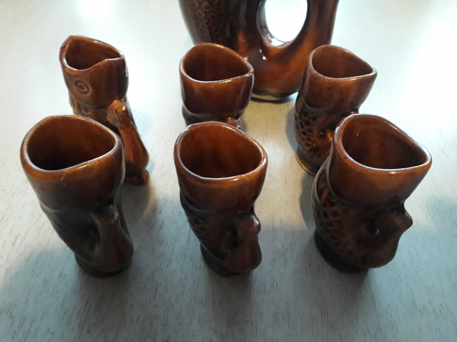 Karafki ceramiczne Mirostowice Ryby 2 KOMPLETY