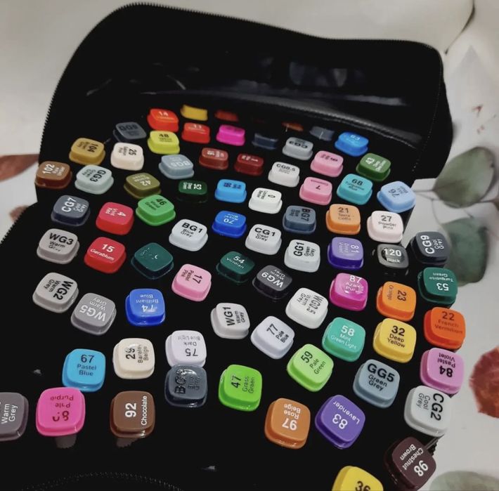 Маркери для малювання 80 шт у чохлі