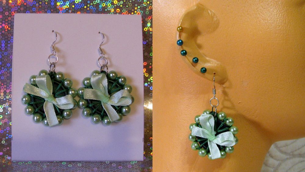 Ozdobne kolczyki ręcznie robione