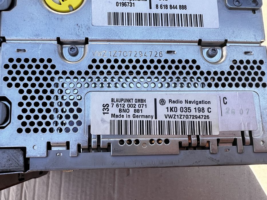 Vw passat b6 touran 1k0 radio nawigacja dvd