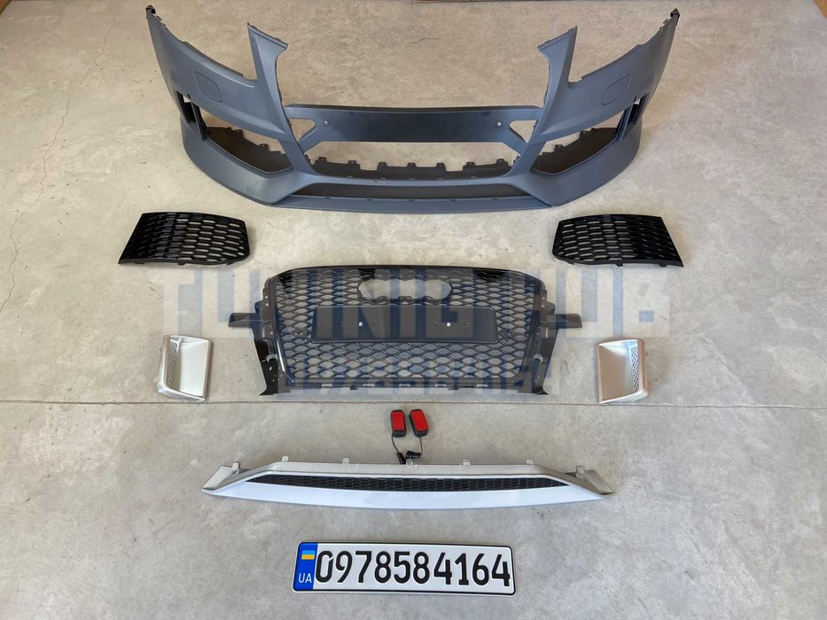 бампер Audi Q5 8R бампер перед ауди RS решетка радиатора (2012-2016)