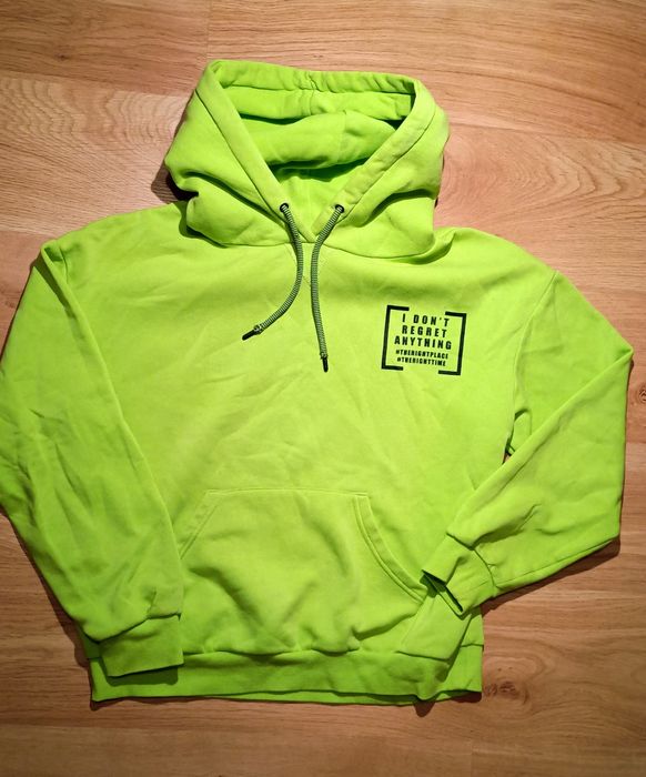 Bluza z kapturem neonowa