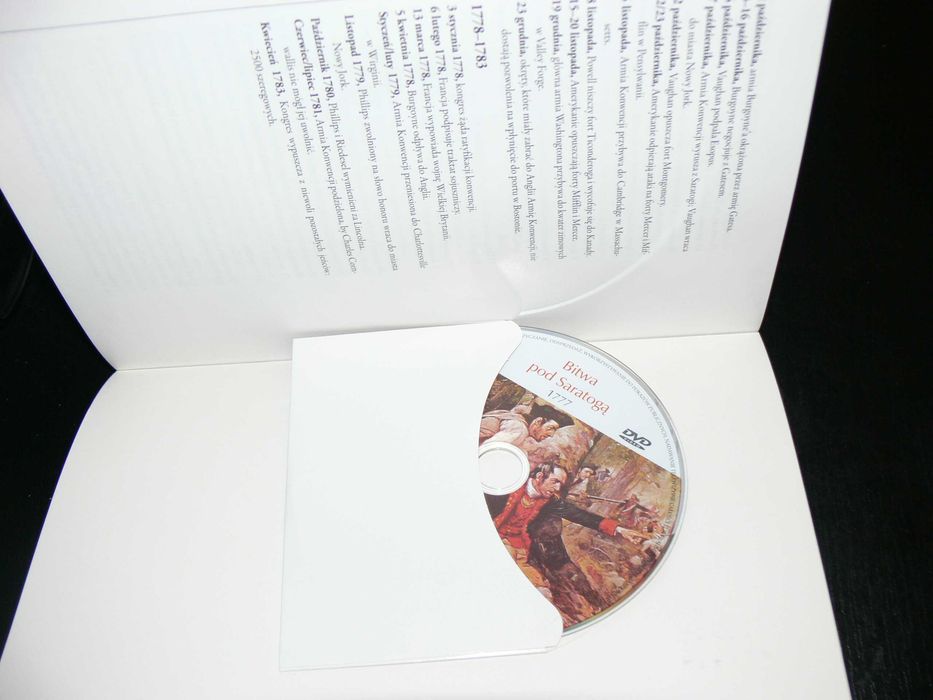 Wielkie bitwy historii Bitwa pod Saratogą książka plus Film DVD