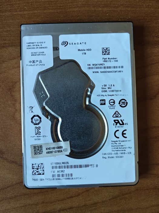 Жорсткий диск HDD 1TB 2.5 Seagate
