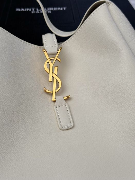 Сумка YSL Yves Saint Laurent Bucket Bag Ivory Leather with Gold