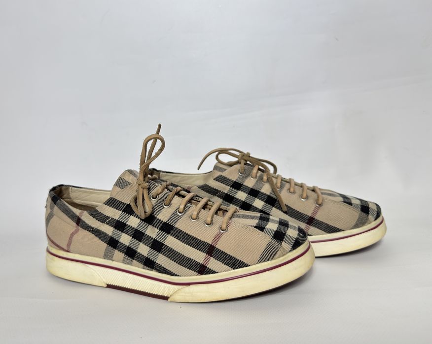 Жіночі кеди burberry клетка вінтаж