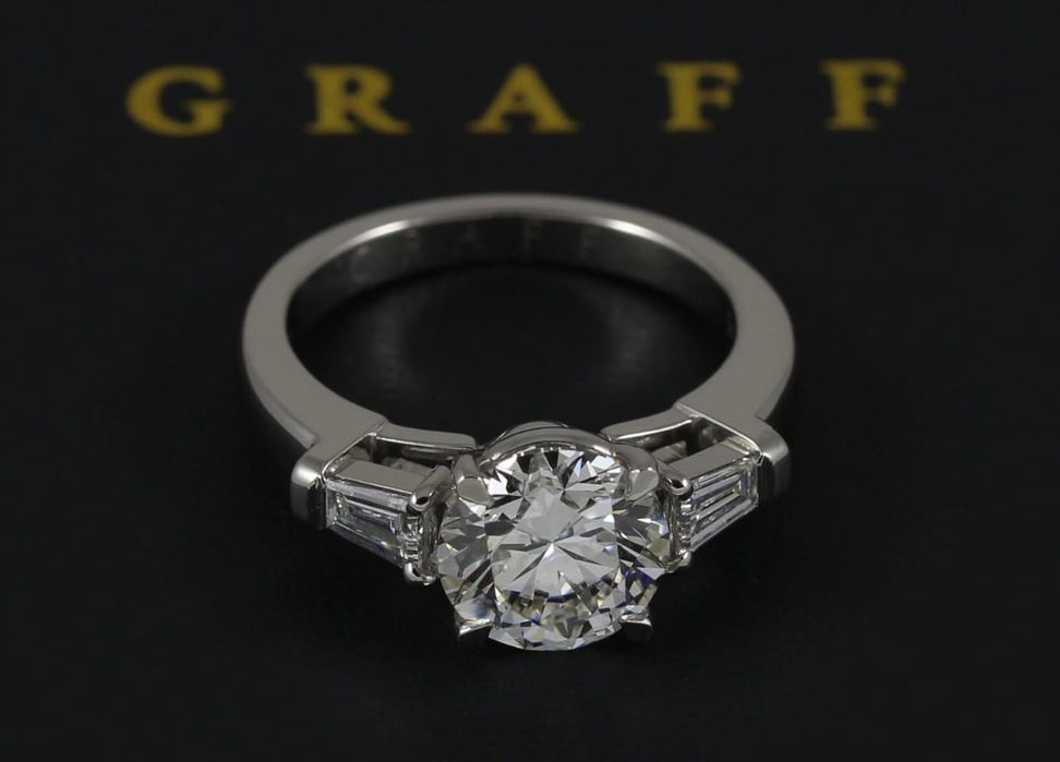 Pierścionek platynowy [Pt 950] z brylantami - 2,38 ct