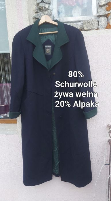 Luksusowy Płaszcz Tyrolski Original Loden Hensel & Mortensen 80%  Wełna 20% Alpaka Trachten XL XXL