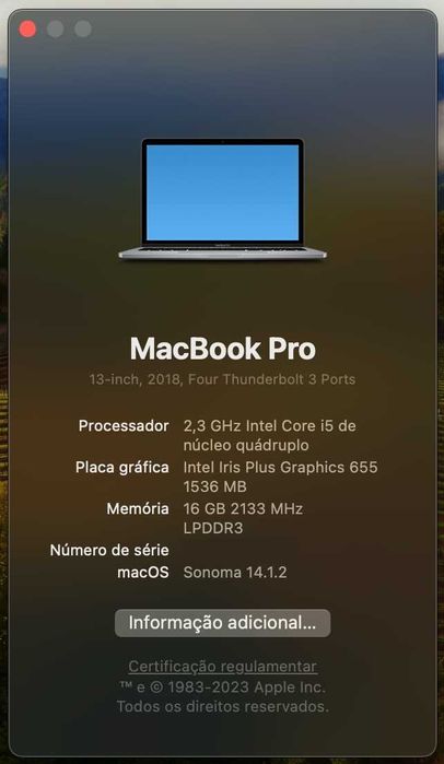 Macbook Pro 13" TouchBar 512SSD 2018 (A1989)