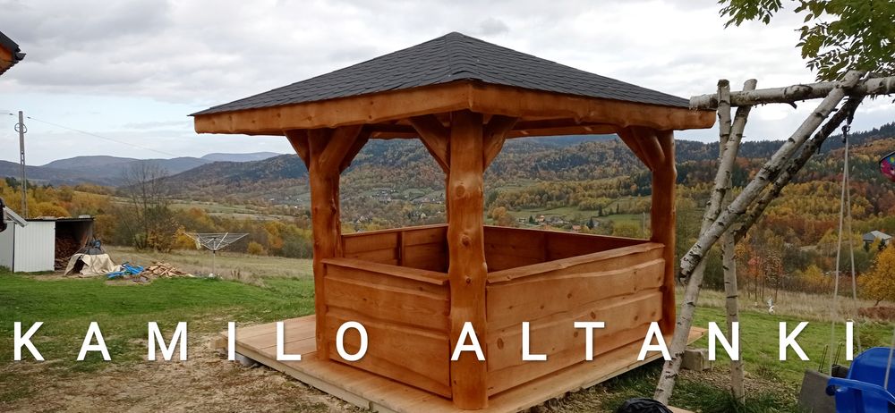 Altanka altanki ogrodowe na grubym balu