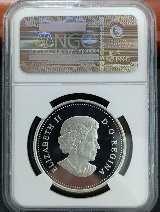 Канада 5 доларів 2014 р.- Традиції полювання "Гусь" - NGC PF70 ULTRA CAMEO. СРІБЛО. СЛАБ.