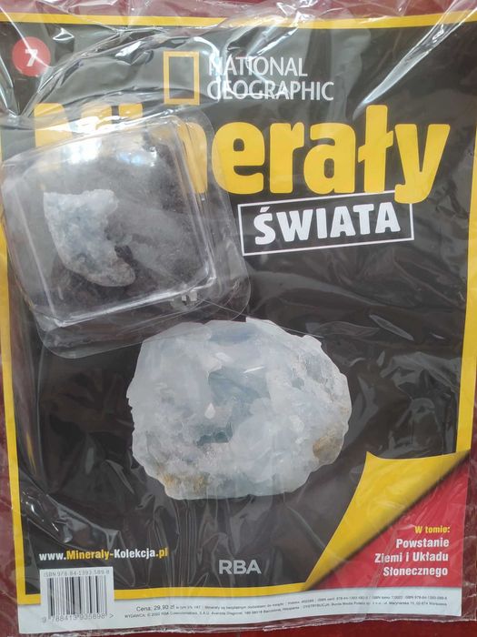 Minerały świata fluoryt nr 6 oraz Minerały Świata celestyn nr 7