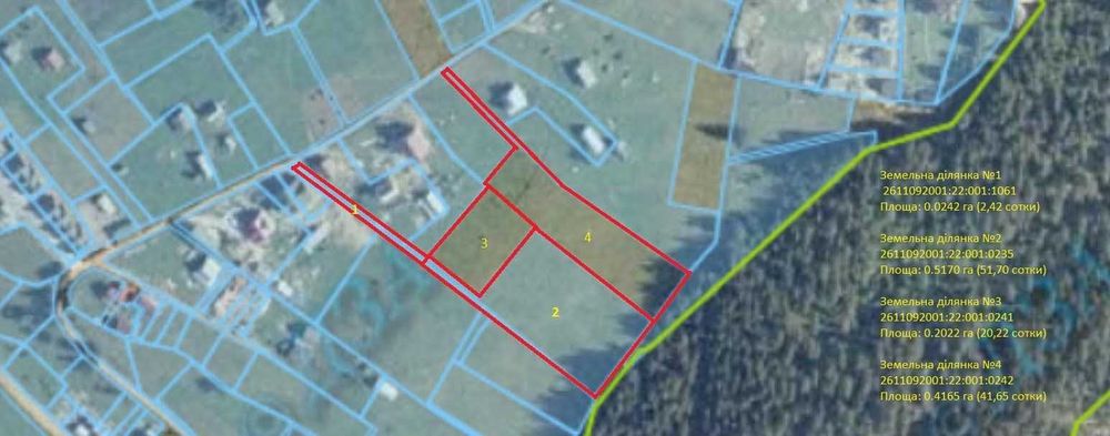 Земельна ділянка 1,16 га, с.Поляниця (Буковель), світло 30 кВт