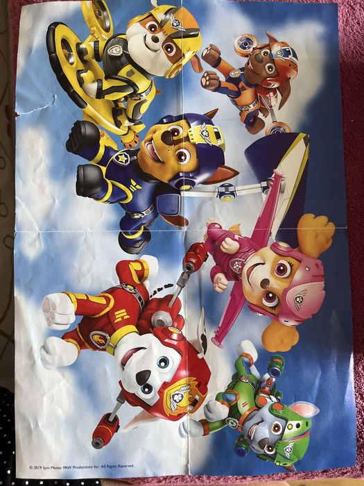 Паззлы щенячий патруль 70 штук + постер