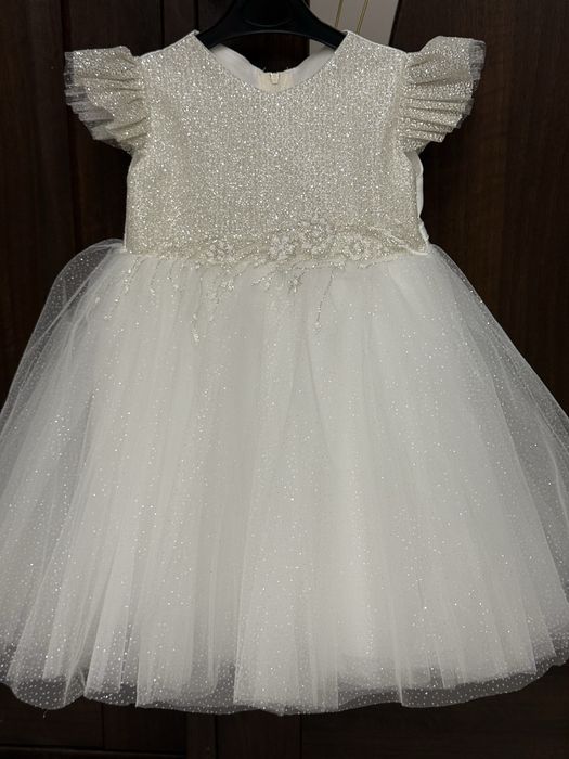 Сніжинка плаття біле білосніжне сукня біленька 2-4 роки