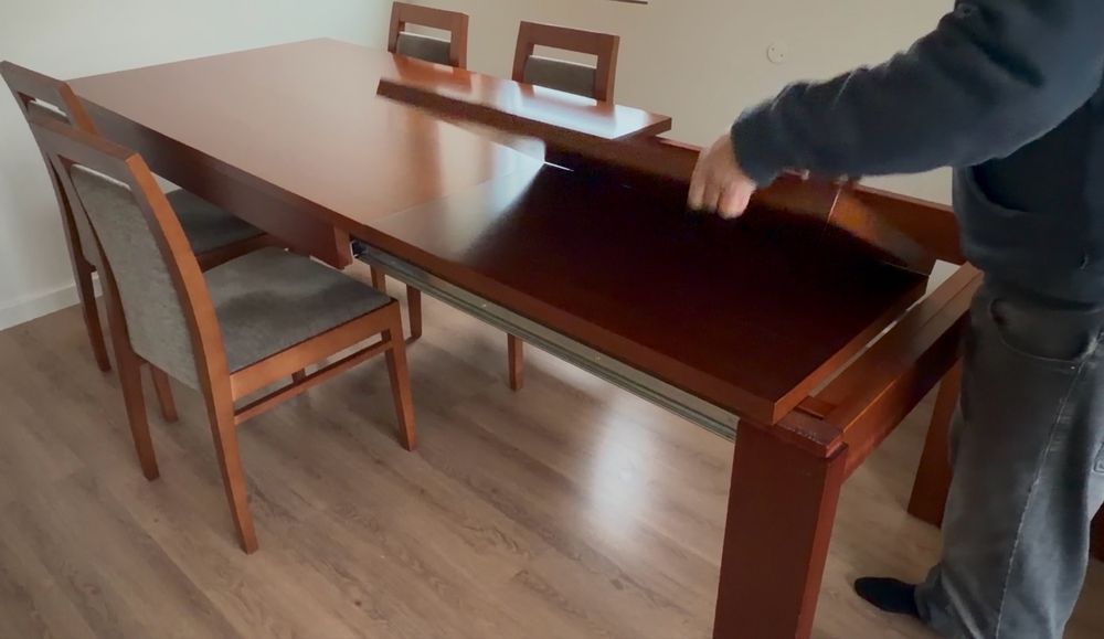 Mesa de madeira 90cm x 150cm (ate 230cm)