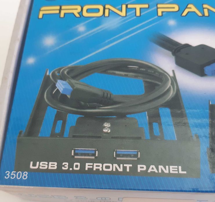 Painel Frontal 3.5" c/ 2 portas USB 3.0 p/ Torre PC Novo