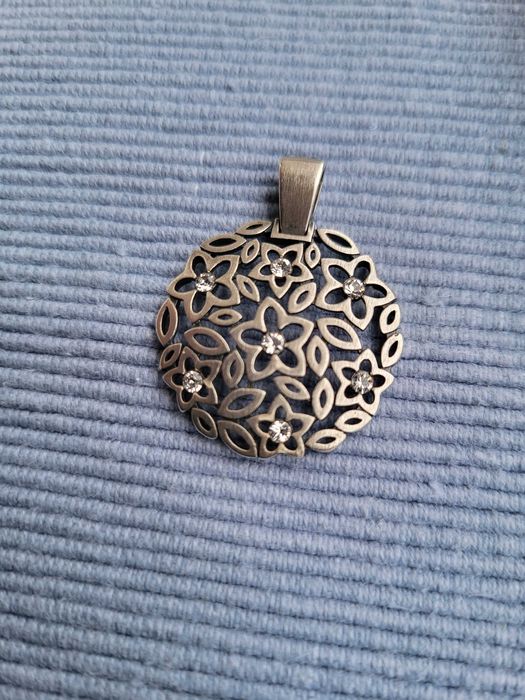 Zawieszka wisiorek - srebro - cyrkonie