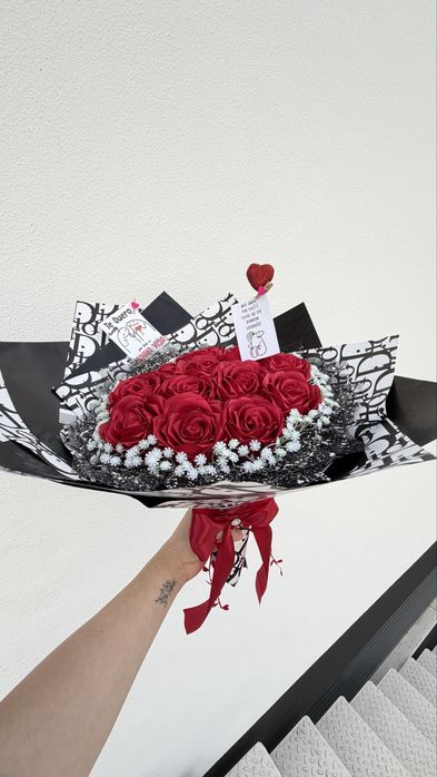 Buque de rosas eternas