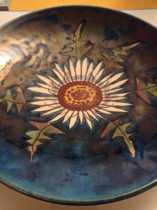 Talerz ozdobny Hindelanger Keramik Handarbeit lata 60 wintage PRL