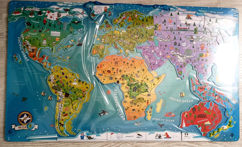 Mapa mundo para crianças