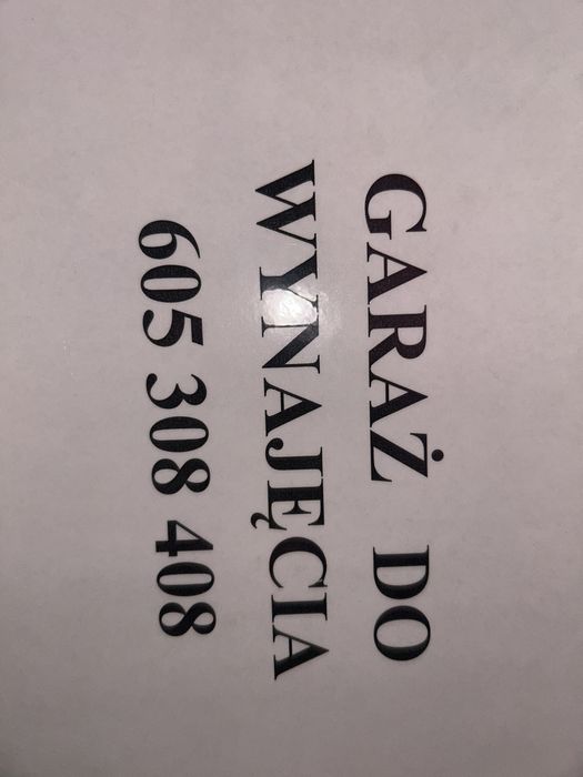Mam do wynajecia garaż