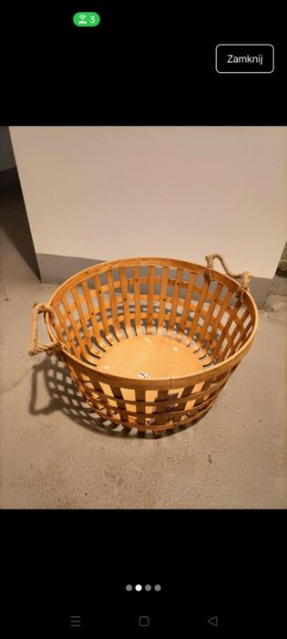 Kosz na koce pojemnik Ikea Vaxthus boho drewniany 

Kosz na koce nowy