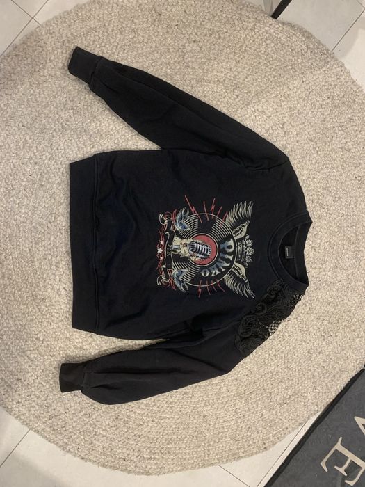 Bluza pinko koronka s