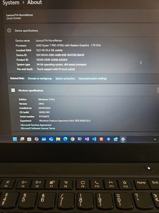 Thinkpad T14 G1 AMD 4750u pro 32Gb 1TB