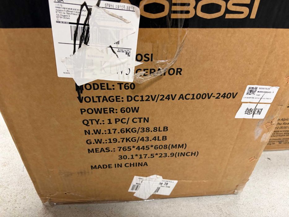 AAOBOSI Lodówka samochodowa turystyczna 60L kompresorowa WiFi 12/24V