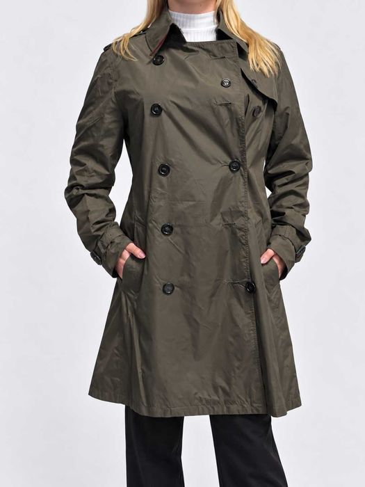 Płaszcz Burberry London trencz oliwkowy dwurzędowy