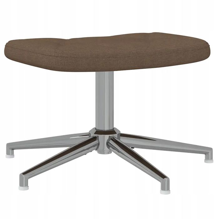 Fotel z podnóżkiem brązowy