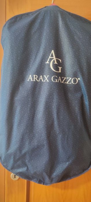 Fato completo azul acetinado usado 1x