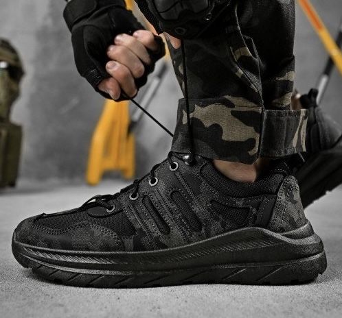 Тактичні кросівки Rox Black Multicam | військові кросівки ЗСУ, поліція, мілітарі взуття, літні tactical sneakers